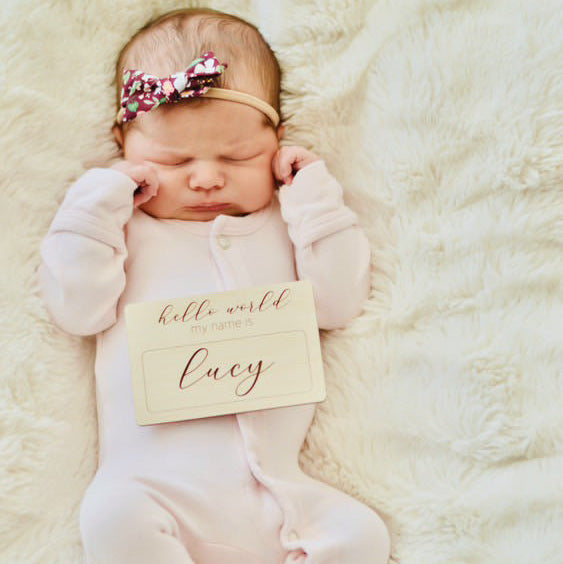 name announcement for girl baby