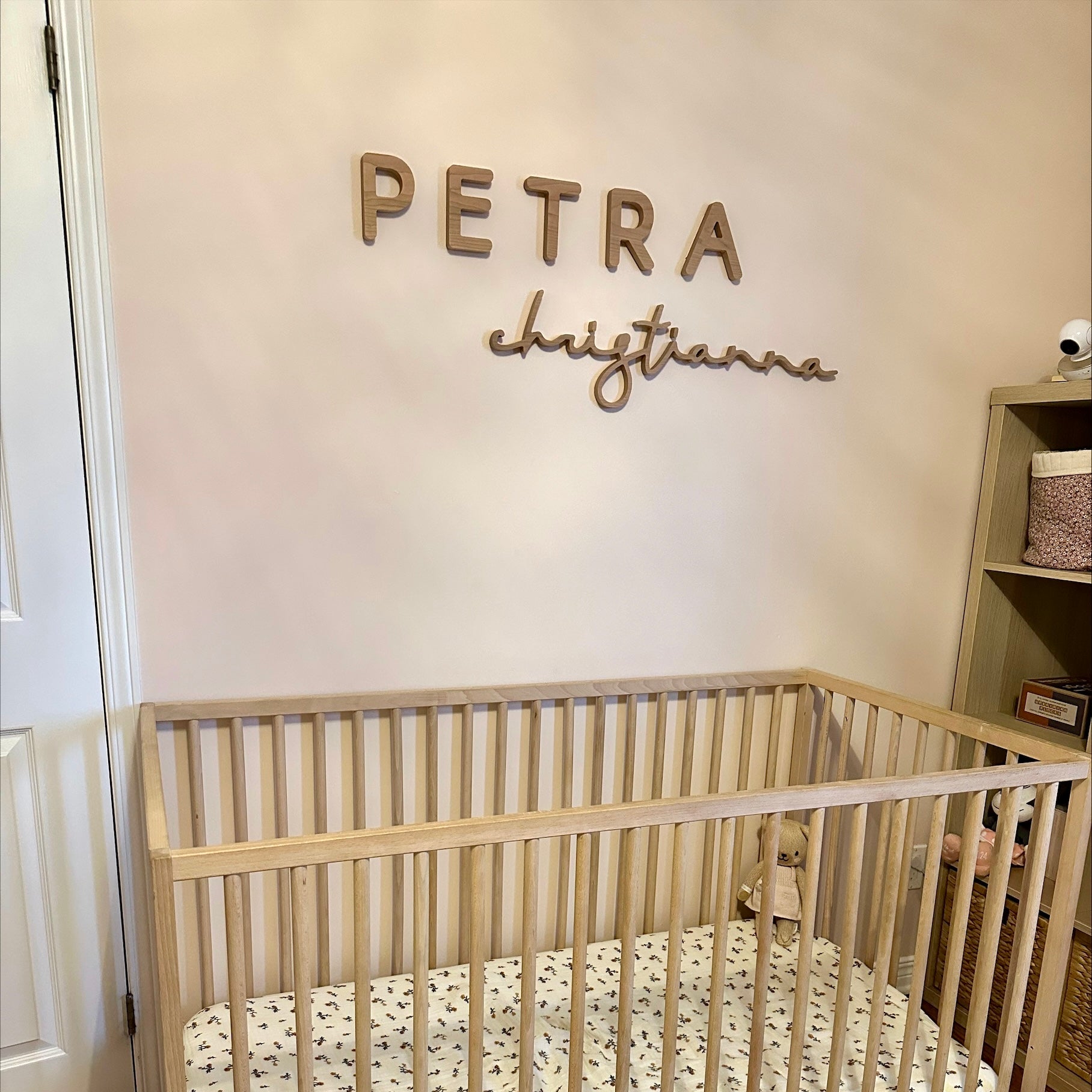 Girl Nursery Name Sign and Script in Cherry – Timberwood Designs