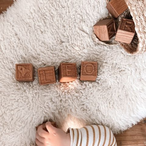 baby blocks for learning their name