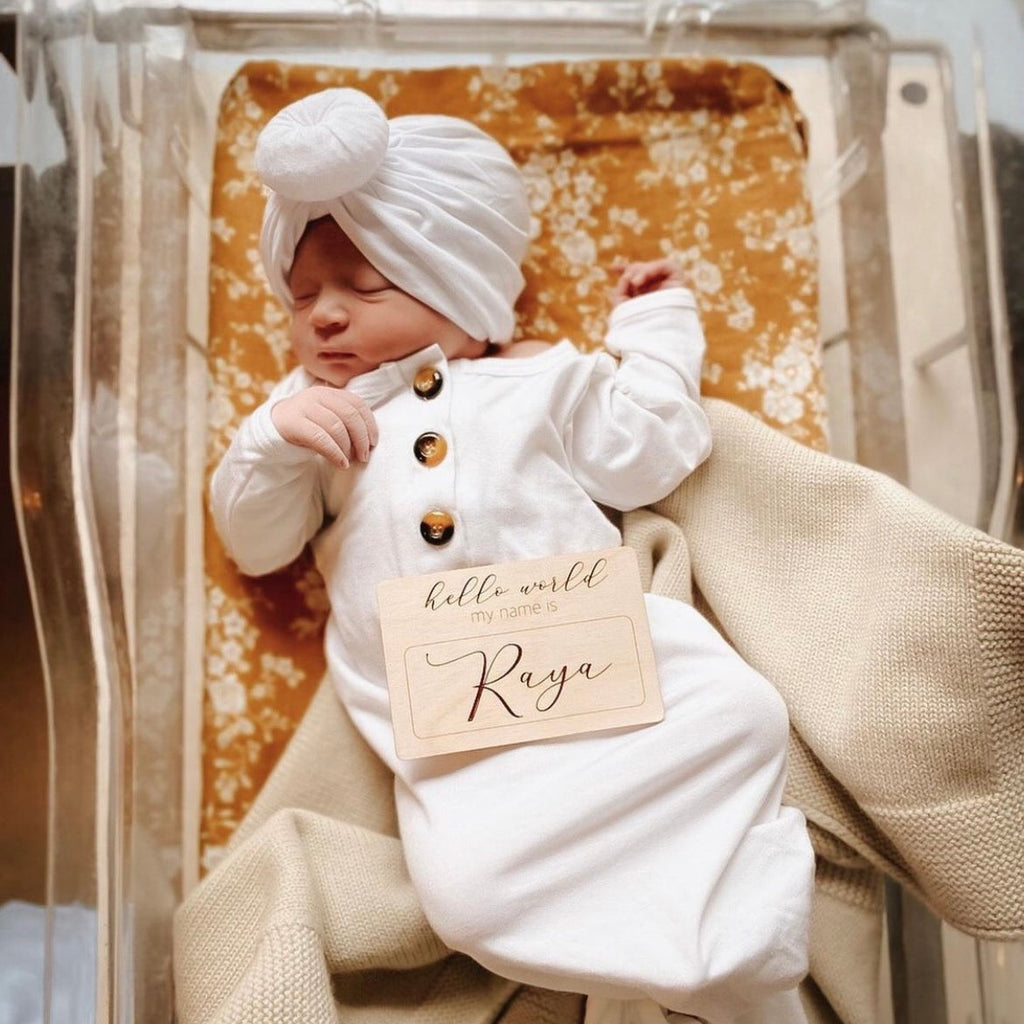 girl name announcement plaque for hospital
