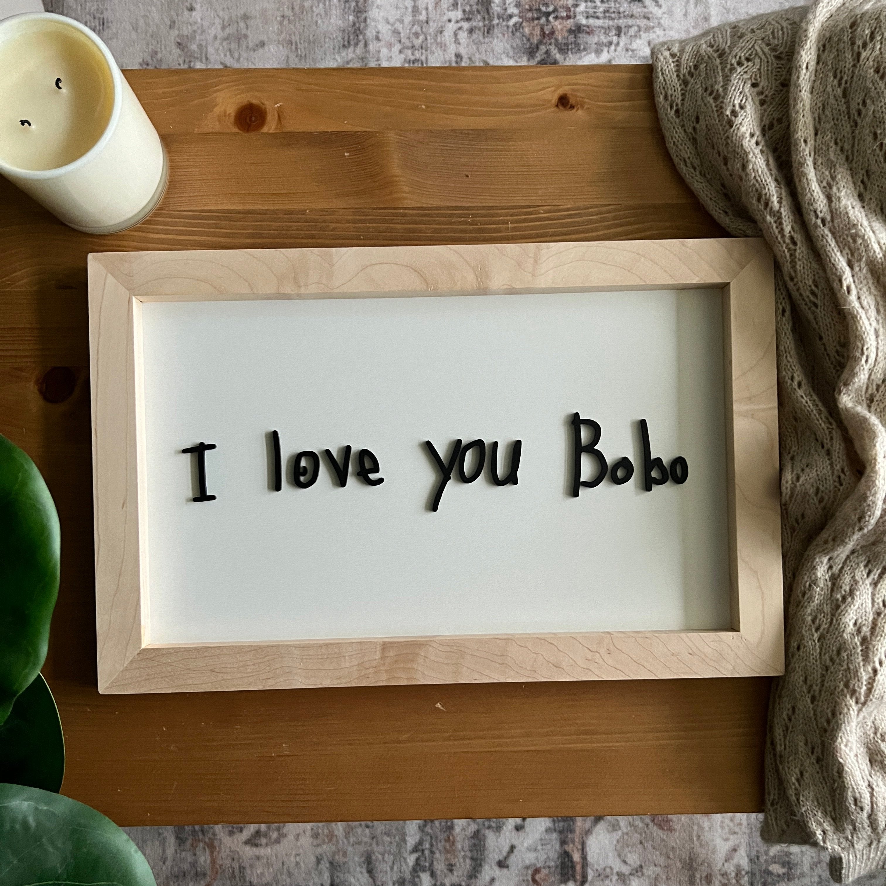 Handwriting 'I Love You' Keepsake
