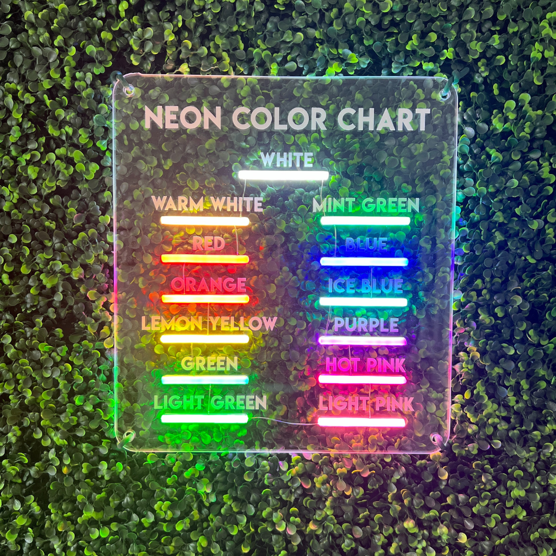 Neon Sign Colours