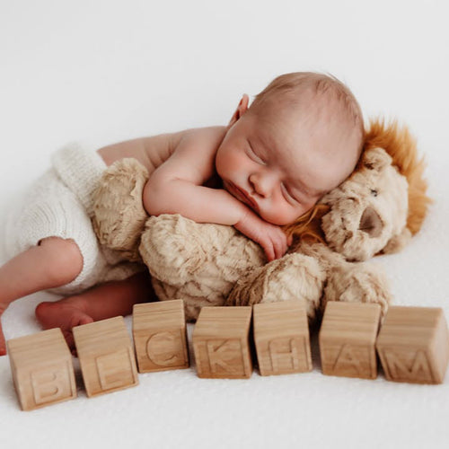 Personalized Name Blocks for Nursery Decor in Hickory