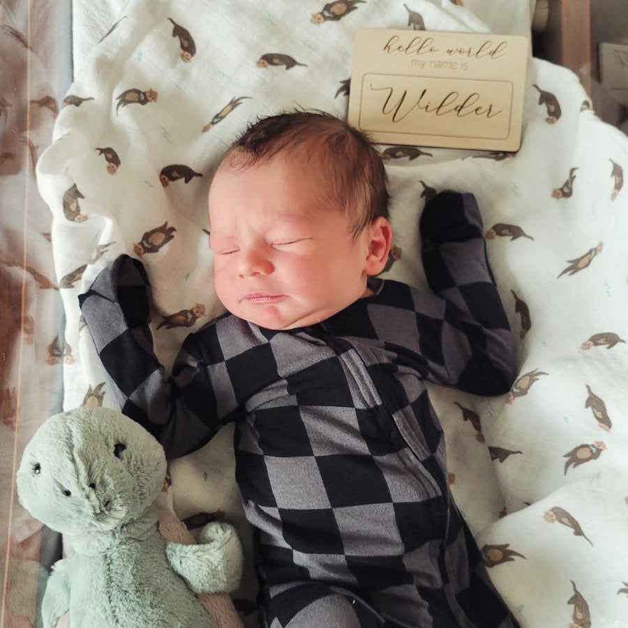 boy name announcement plaque