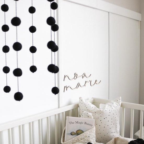 Girl nursery neutral with sign