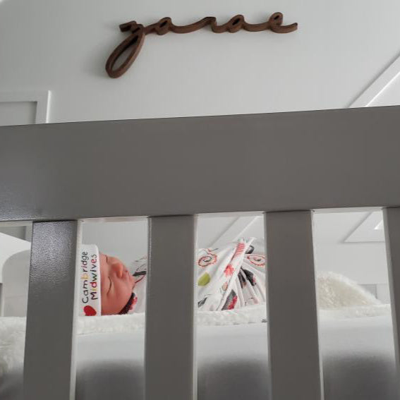 girl name sign in white nursery design