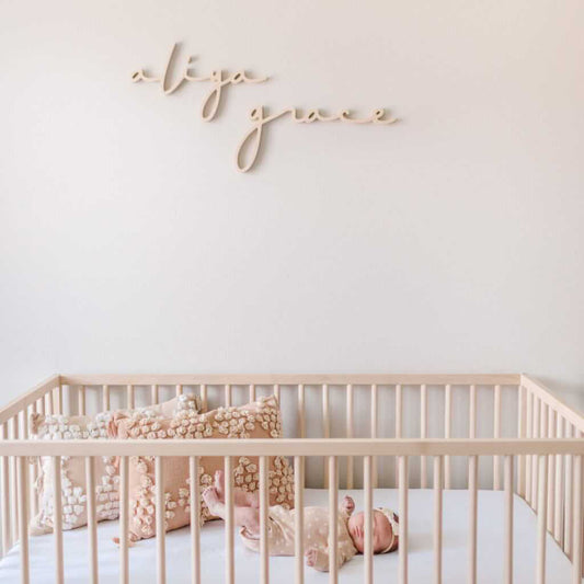 girl nursery with first and middle name sign