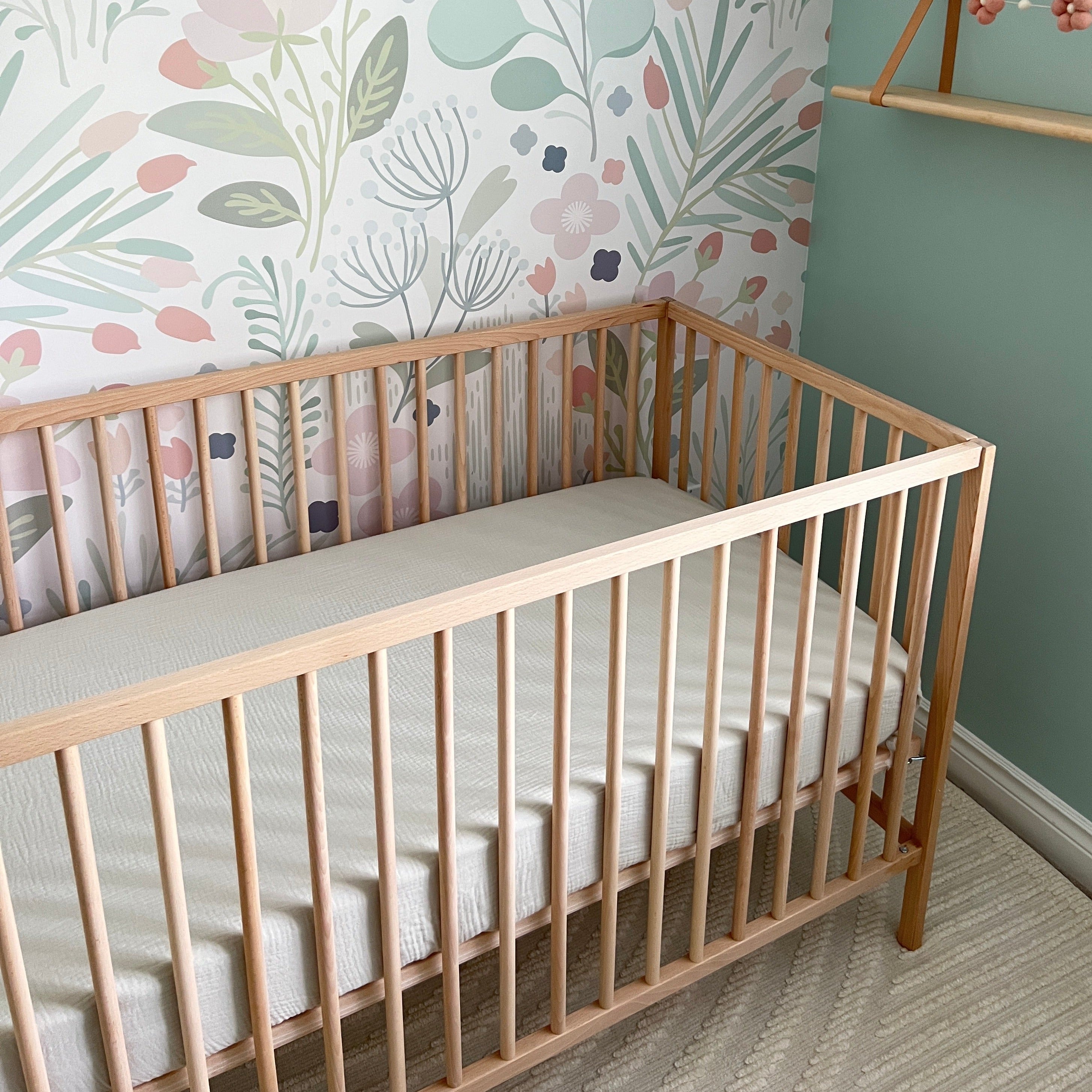 Green cheap crib sheet