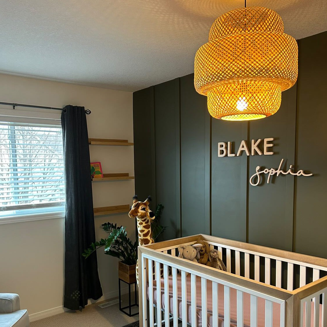 Green Girl Nursery with a Nursery Name Sign