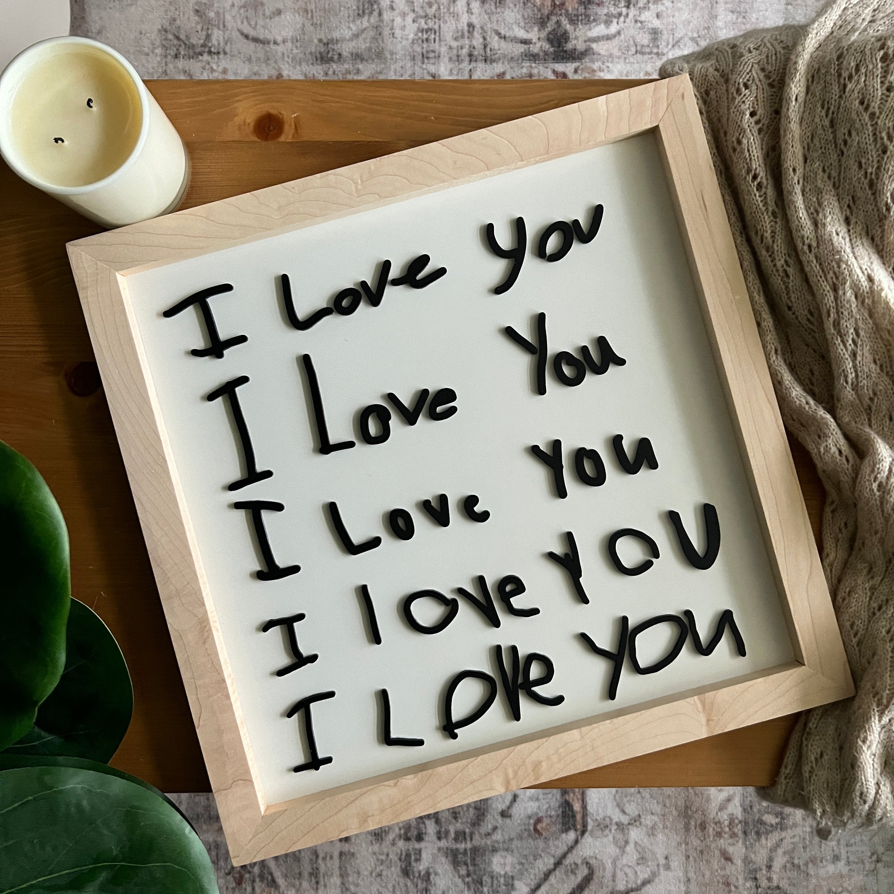 Handwriting 'I Love You' Keepsake