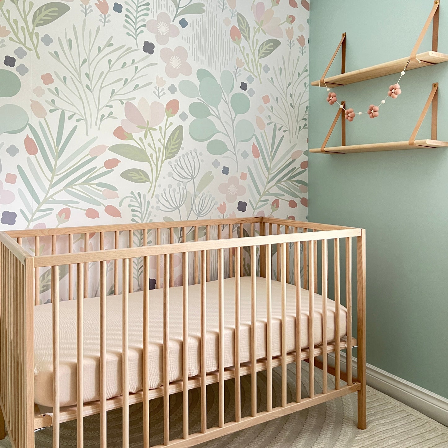 neutral nursery crib sheet