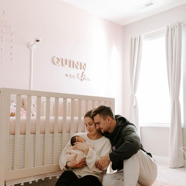 pink nursery for baby girl newborn photos