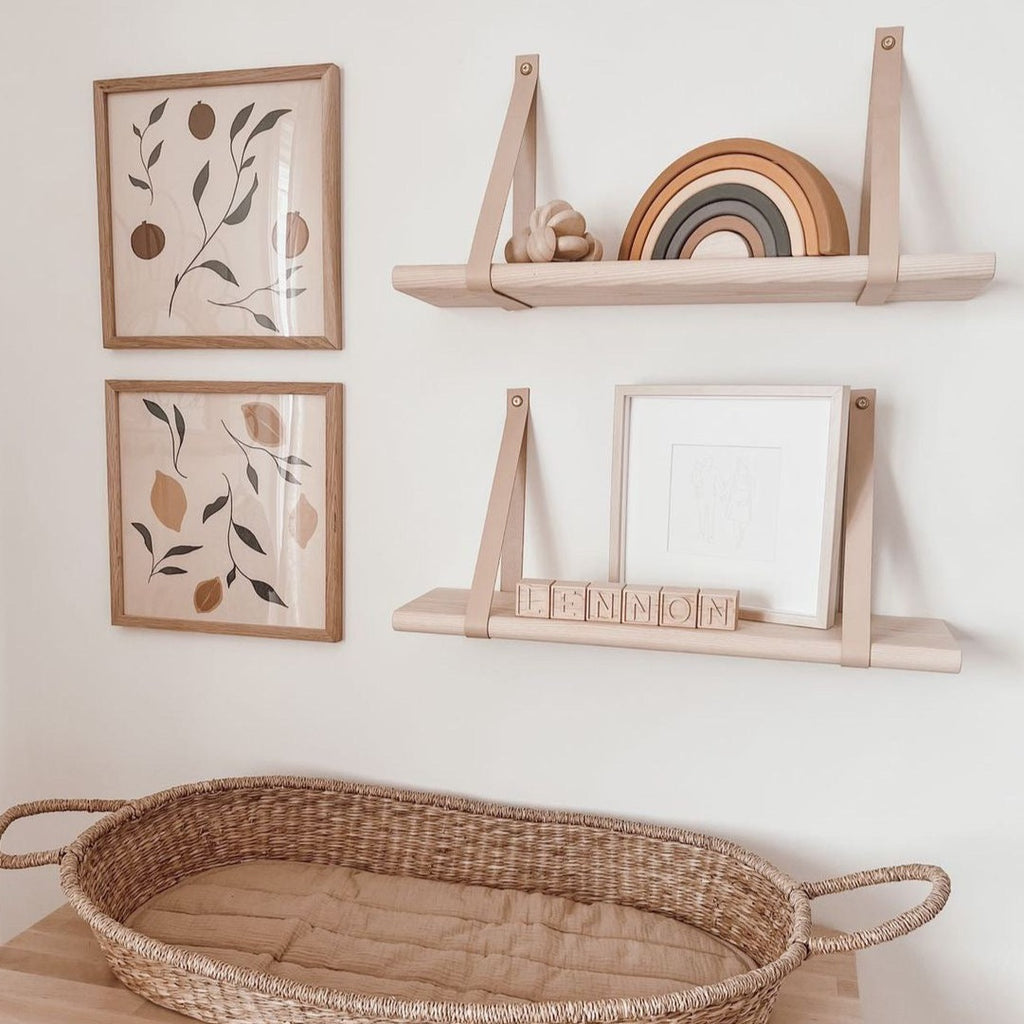 Name Blocks on Shelf