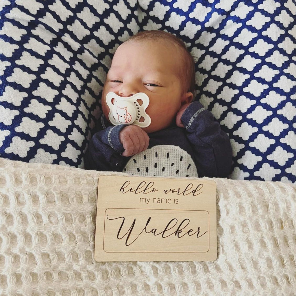 Name Plaque for newborn boy