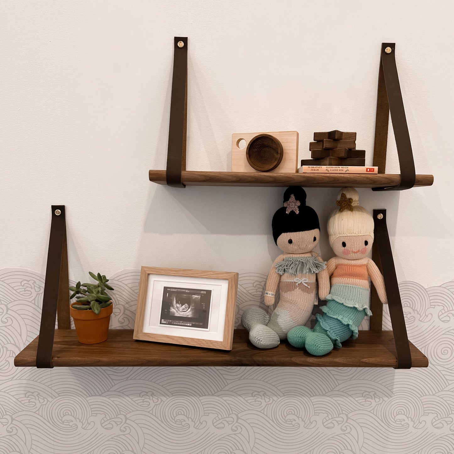 Leather Strap Shelves