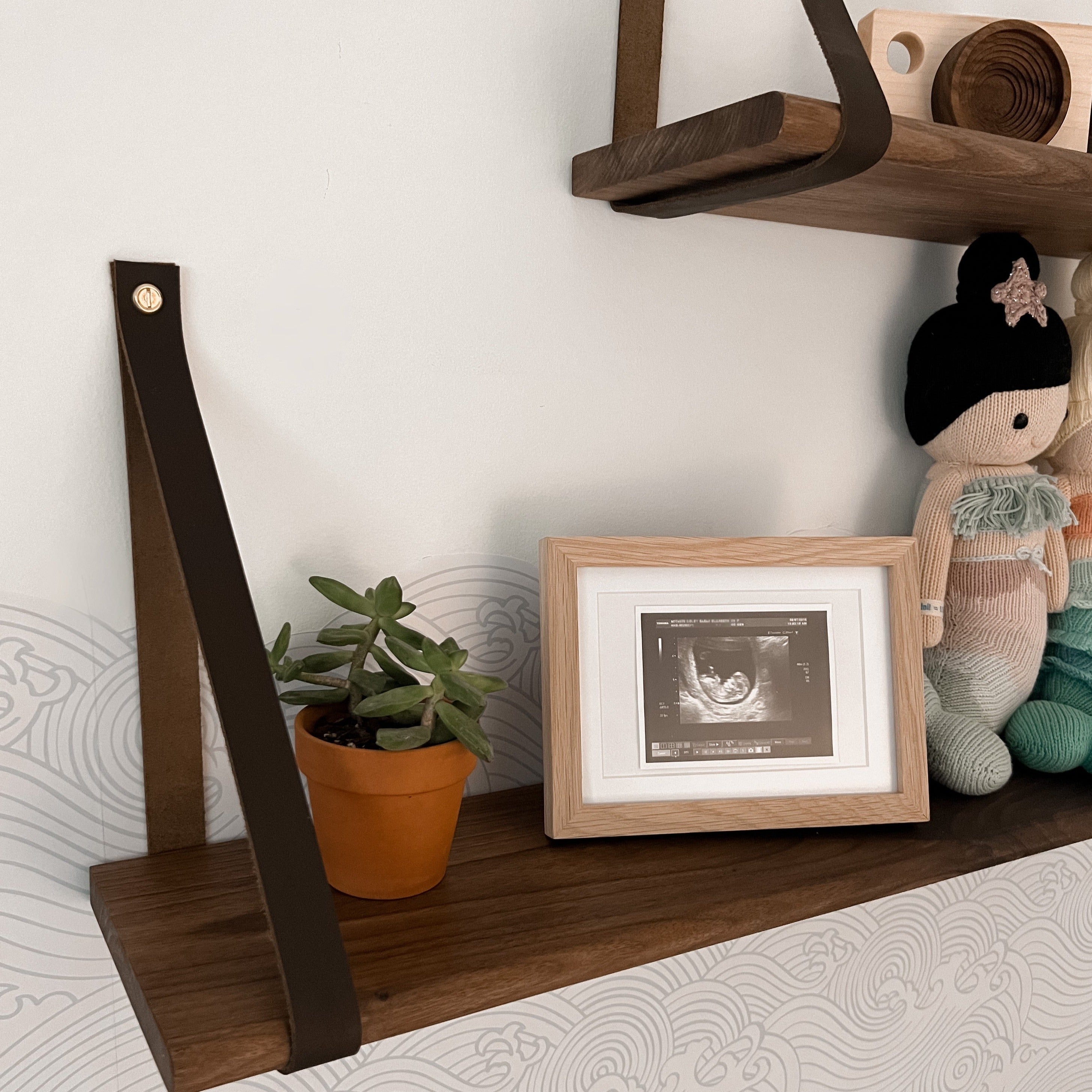 Leather Strap Shelves